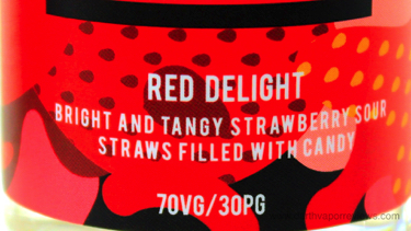 CRFT REUP Red Delight E-Liquid Label